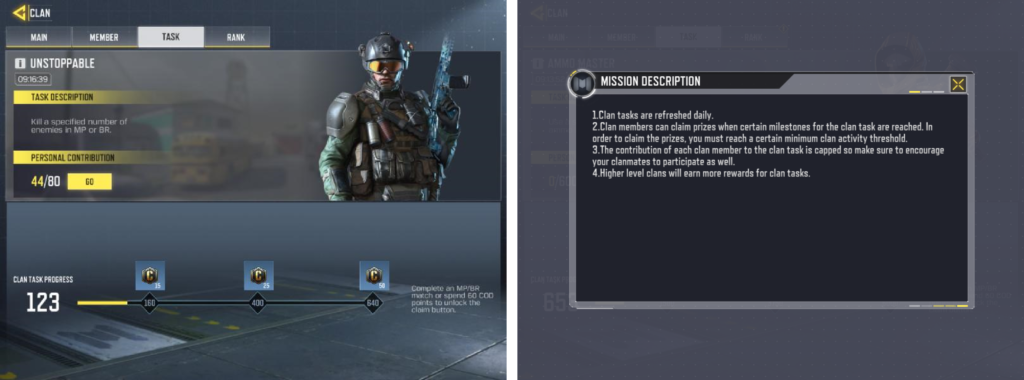 Milestone system in Call of Duty: Mobile