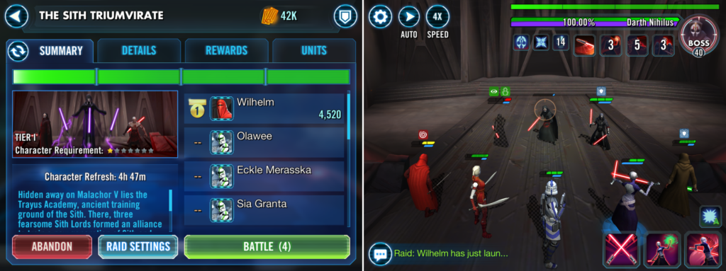 Star Wars: Galaxy of Heroes mobile game uses communal mechanics