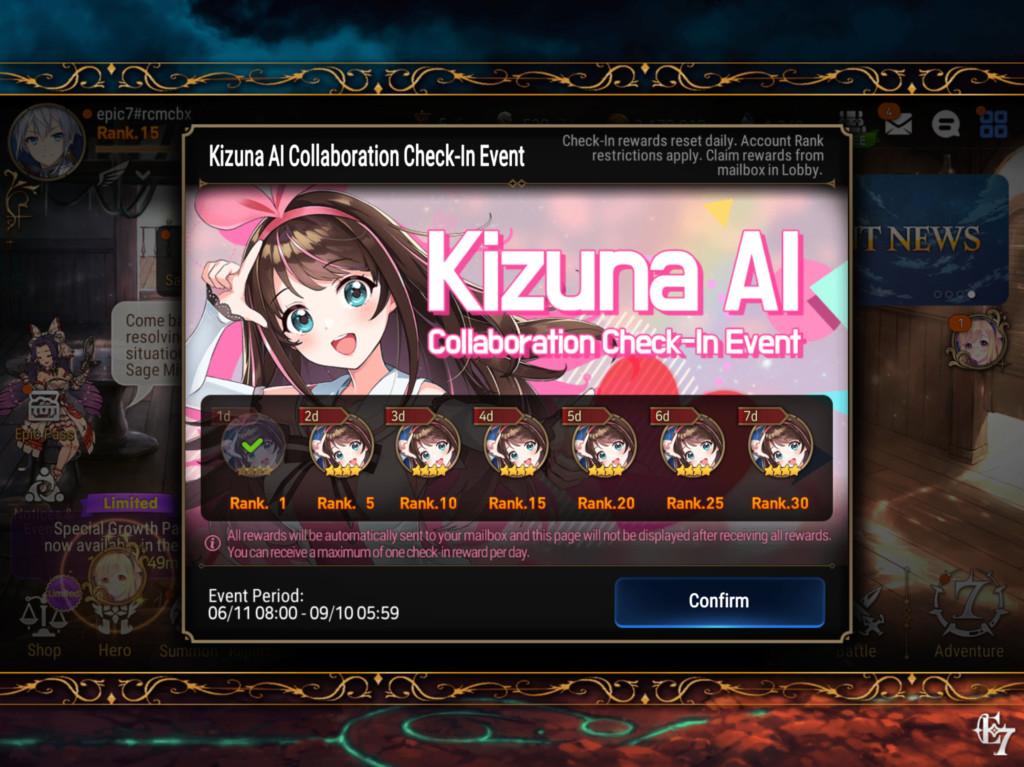 Epic Seven and Kizuna mobile game collaboration event