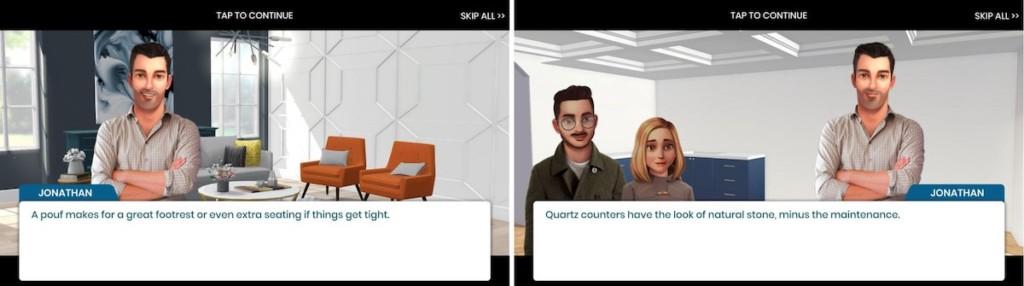 Property Brothers narration in gameplay