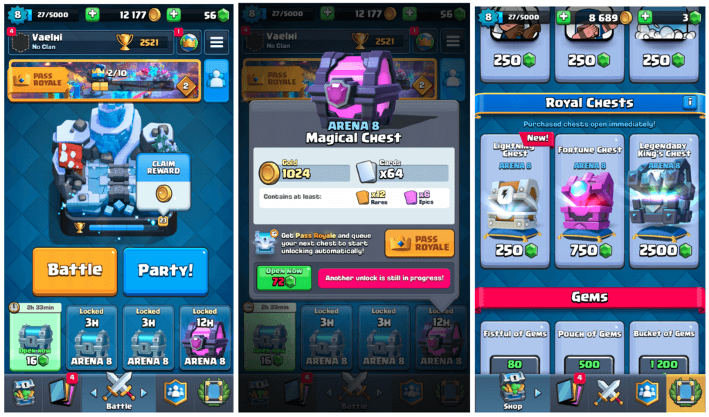 Clash Royale monetization and gachas