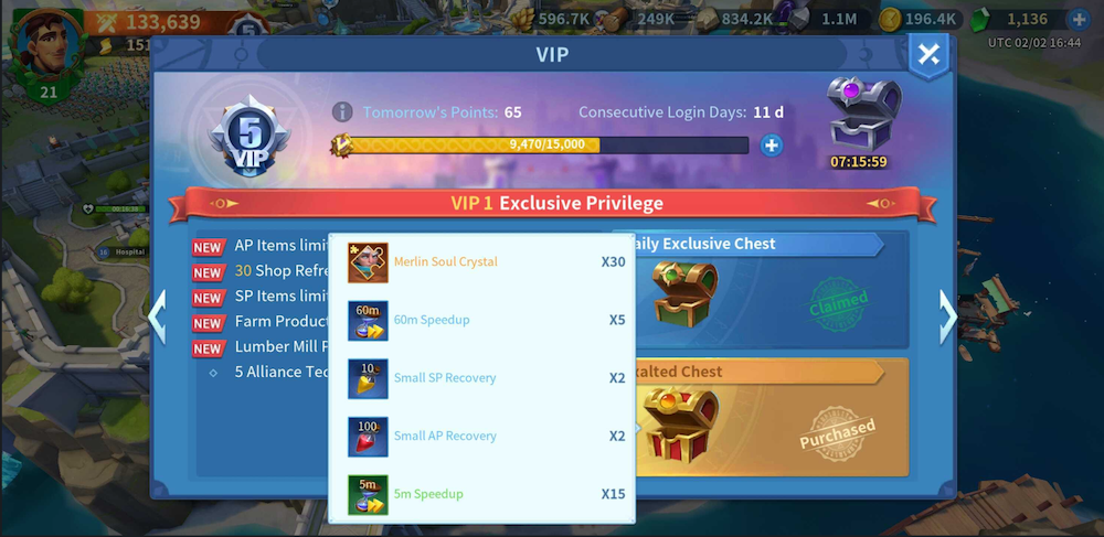 Infinity Kingdom VIP System