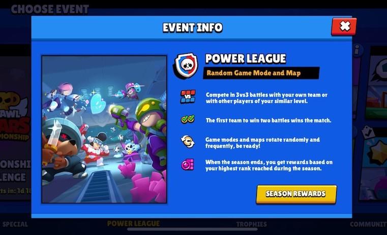 Brawl Stars' new game mode, Power League