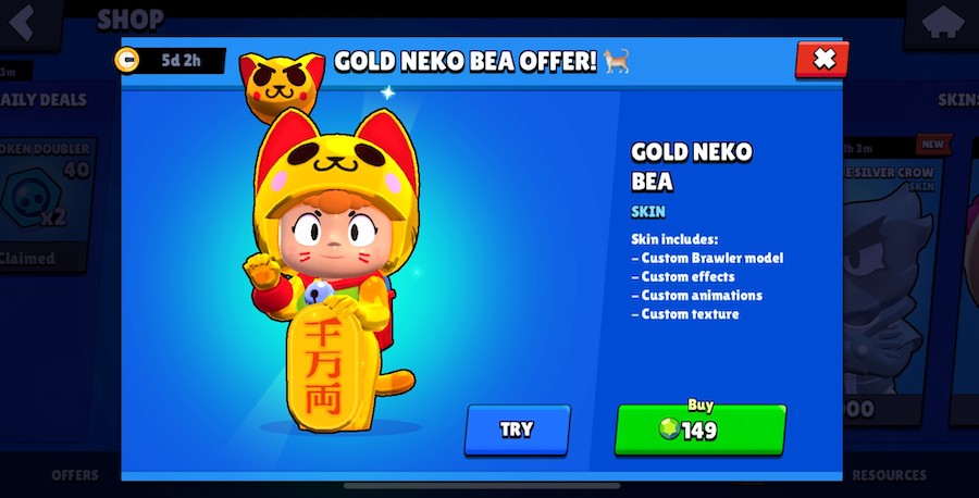 Brawl Stars' Golden Week themed skins