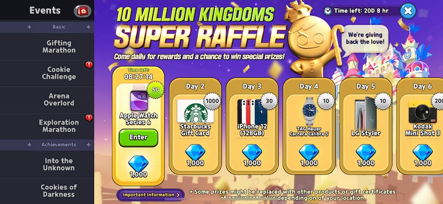 Cookie Run: Kingdom's 21 day Super Raffle