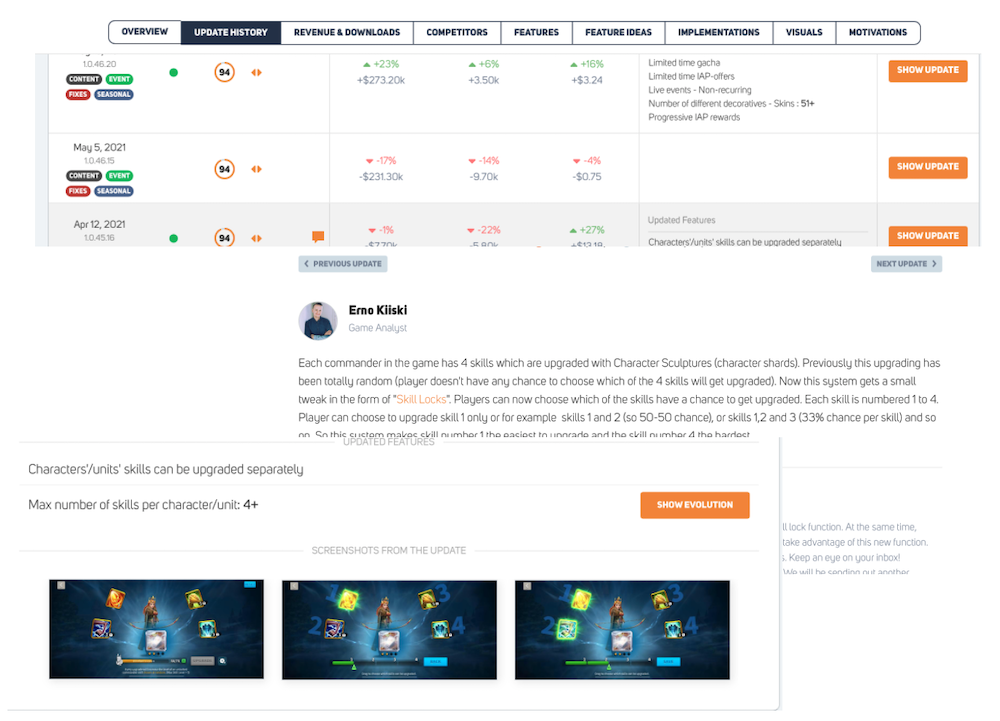 Rise of Kingdoms in GameRefinery service