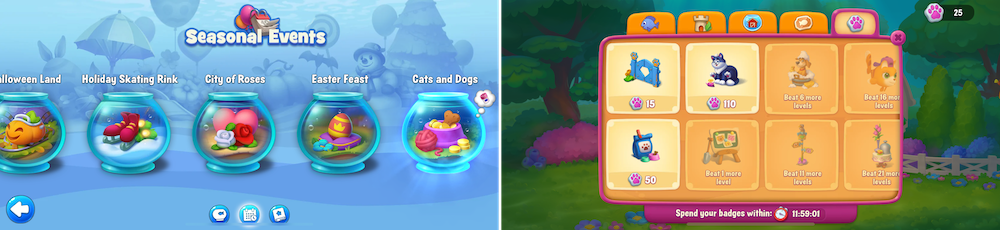 Seasonal event bowl collections in Fishdom mobile game