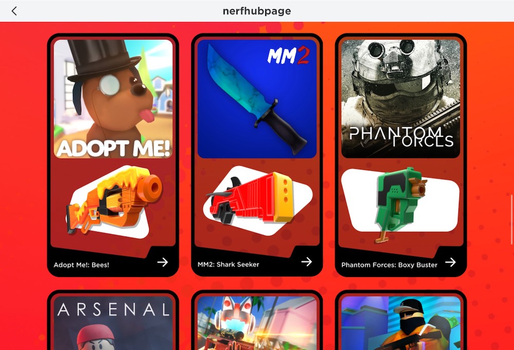 Roblox x Nerf collaboration event