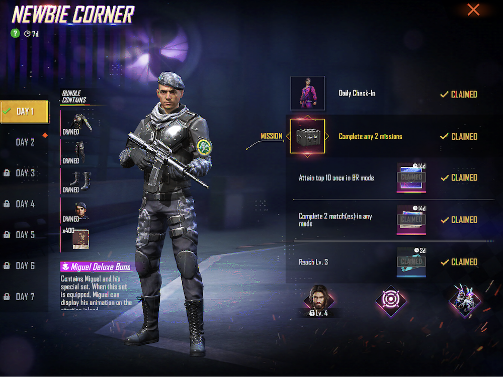 Garena Free Fire’s Newbie Corner 
