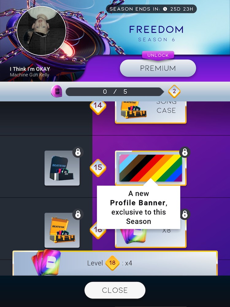 Beatstar's Pride-themed Battle Pass