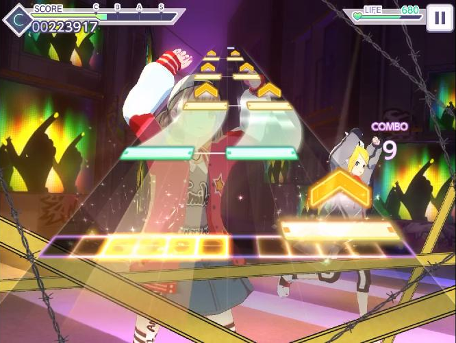 Core gameplay in Project Sekai Colorful Stage feat. Hatsune Miku. 
