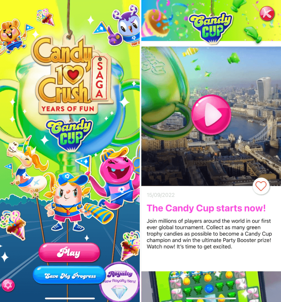 Mobile game Candy Crush's Candy Cup tournament is a tasty treat