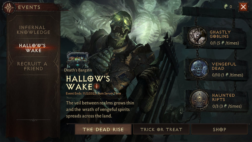 Diablo Immortal 2022 Halloween event