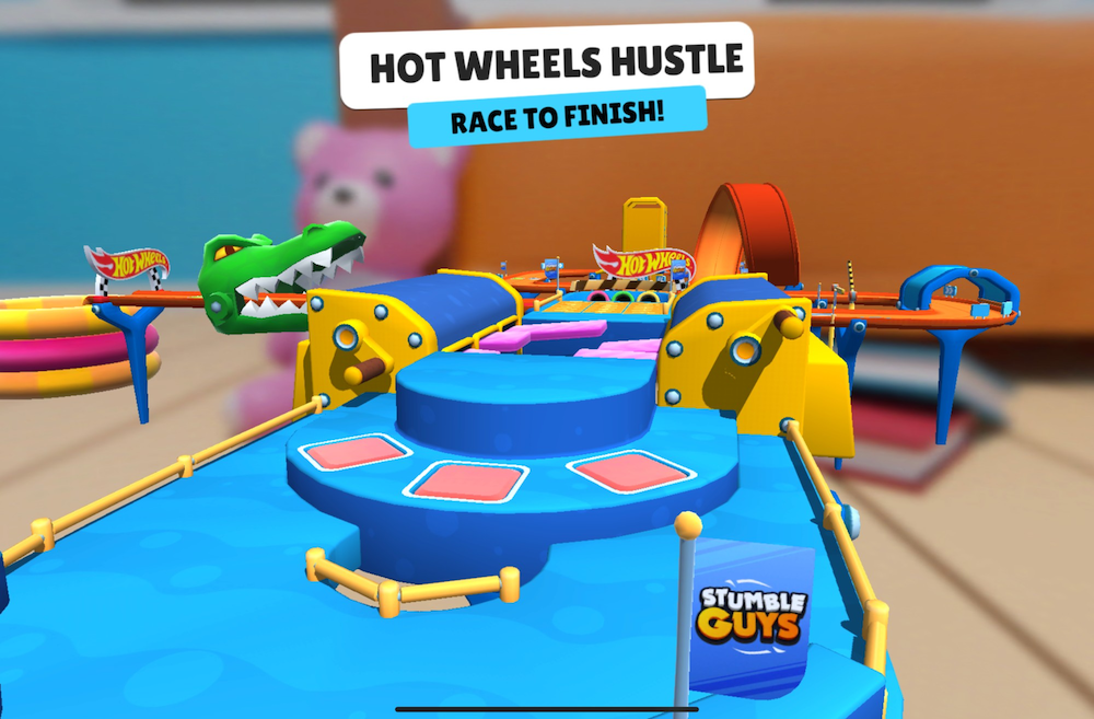 Stumble Guys' first-ever collaboration with the famous toy car brand, Hot Wheels.
