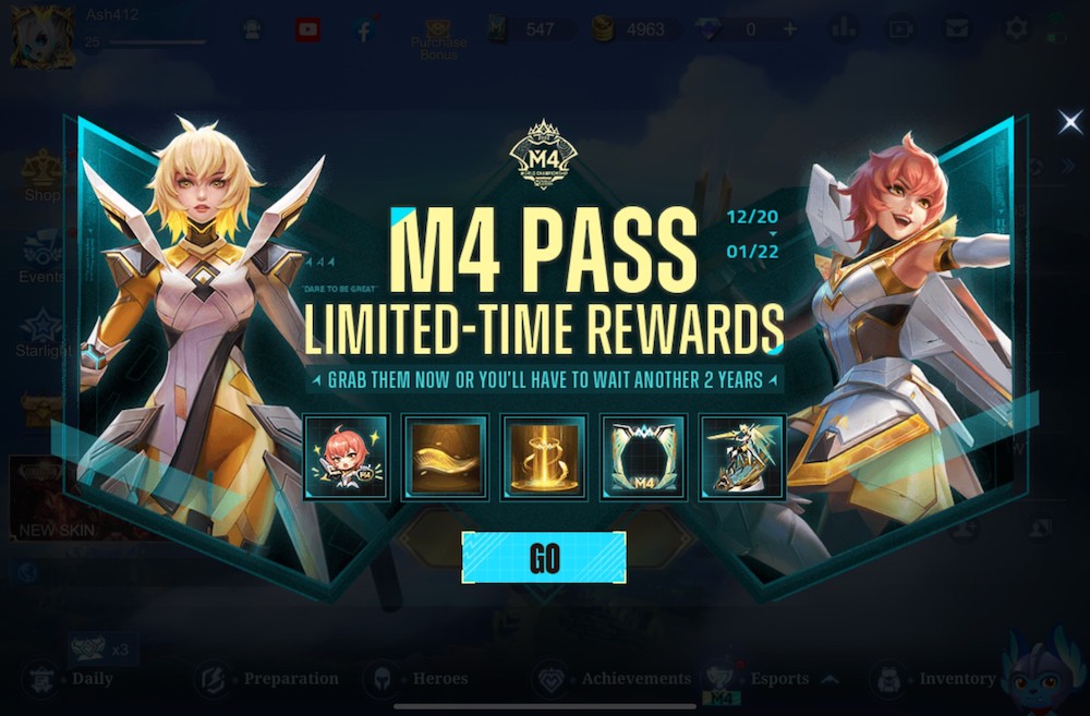Mobile Legends: Bang Bang has always monetized its big events with limited-time gachas, but now they are testing an event battle pass plan instead.