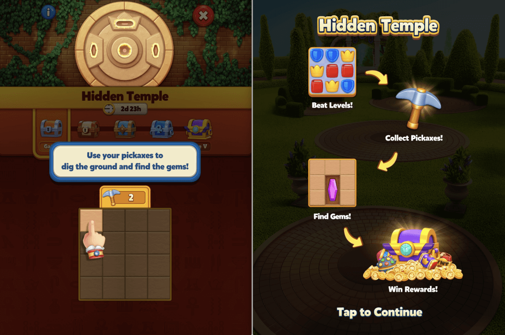 Royal Match’s Hidden Temple event