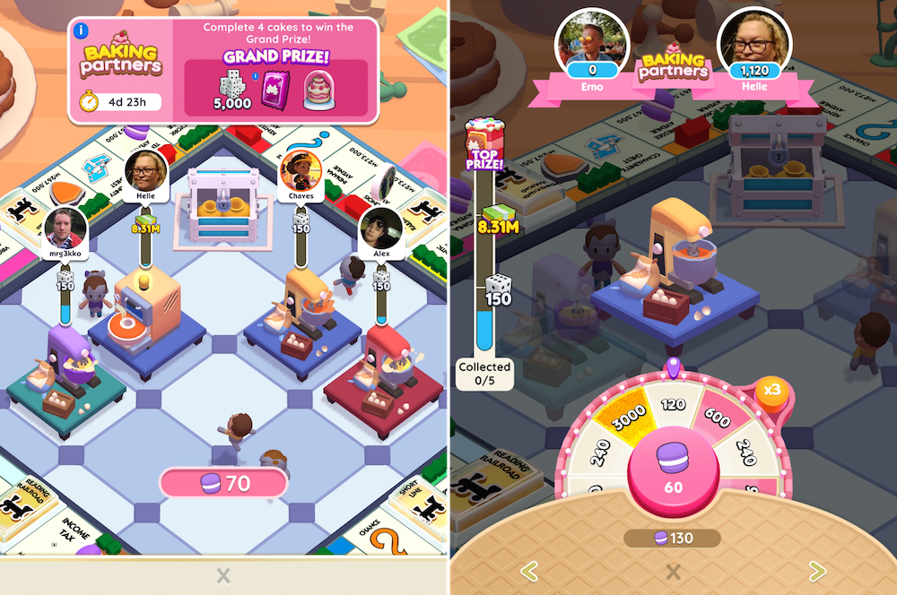 Players can join forces with up to four other users in Monopoly GO!’s Baking Partners event