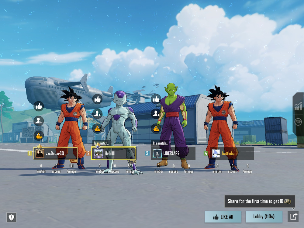 PUBG Mobile's Dragon Ball Super event adds all-new character sets