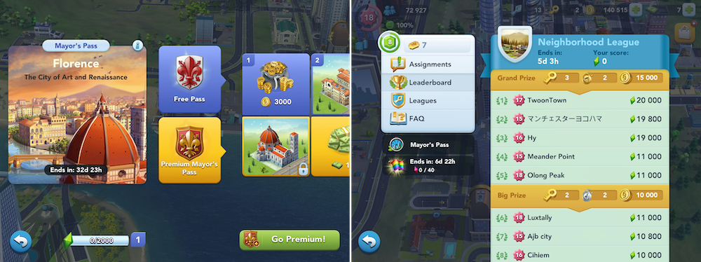 SimCity Buildit’s Mayor’s Pass
