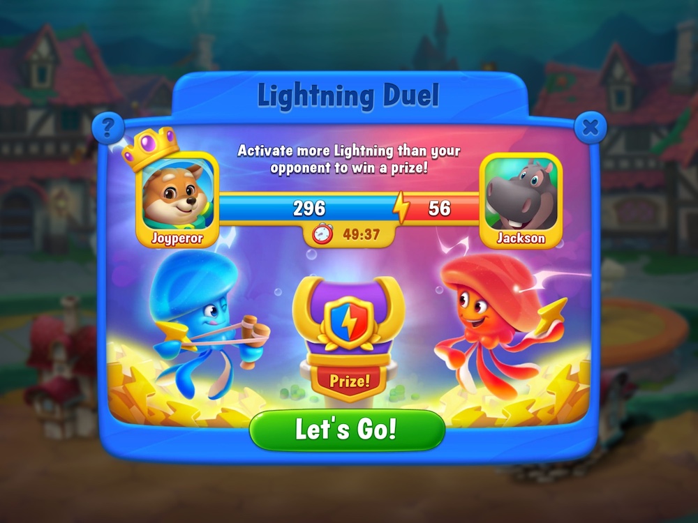 Lighting Duel was added to Fishdom in September 2023 to replace the Underwater Polo, and it continued to enrich the game’s event rotation during weekdays
