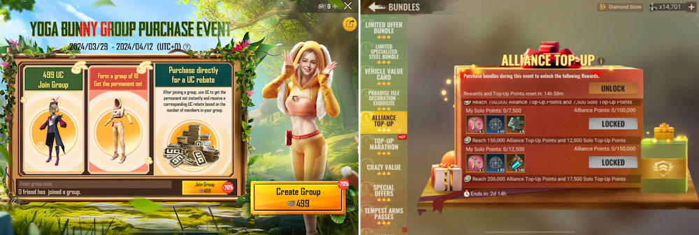 PUBG Mobile and State of Survival tie social elements into IAP offers