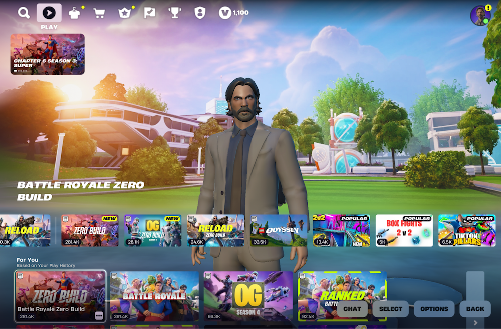 Fortnite mobile UI