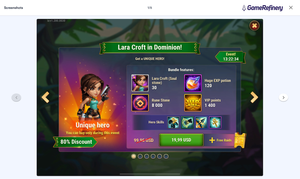 Hero Wars Lara Croft collaboration