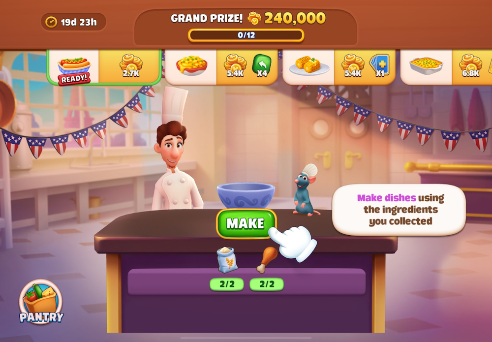 Disney Solitaire’s Chef Kitchen event 
