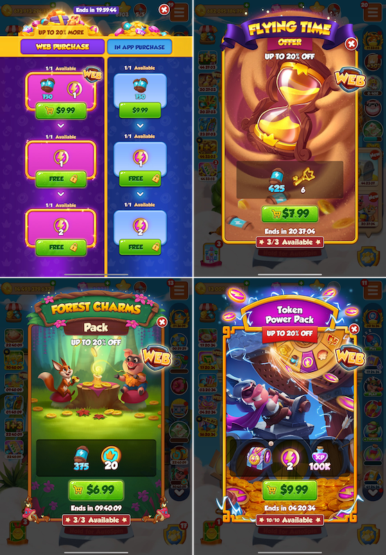 Some of the Web Value Offers in Coin Master 
