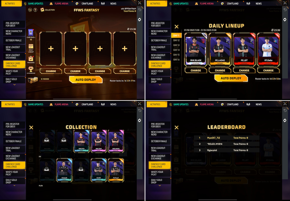 FFWS Fantasy in Free Fire