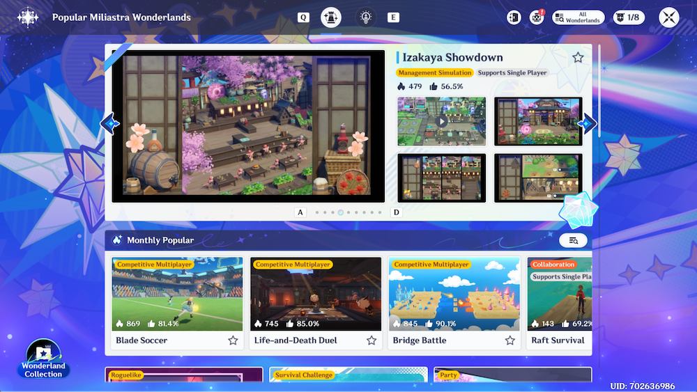 Miliastra Wonderland and avatar characters’ outfits