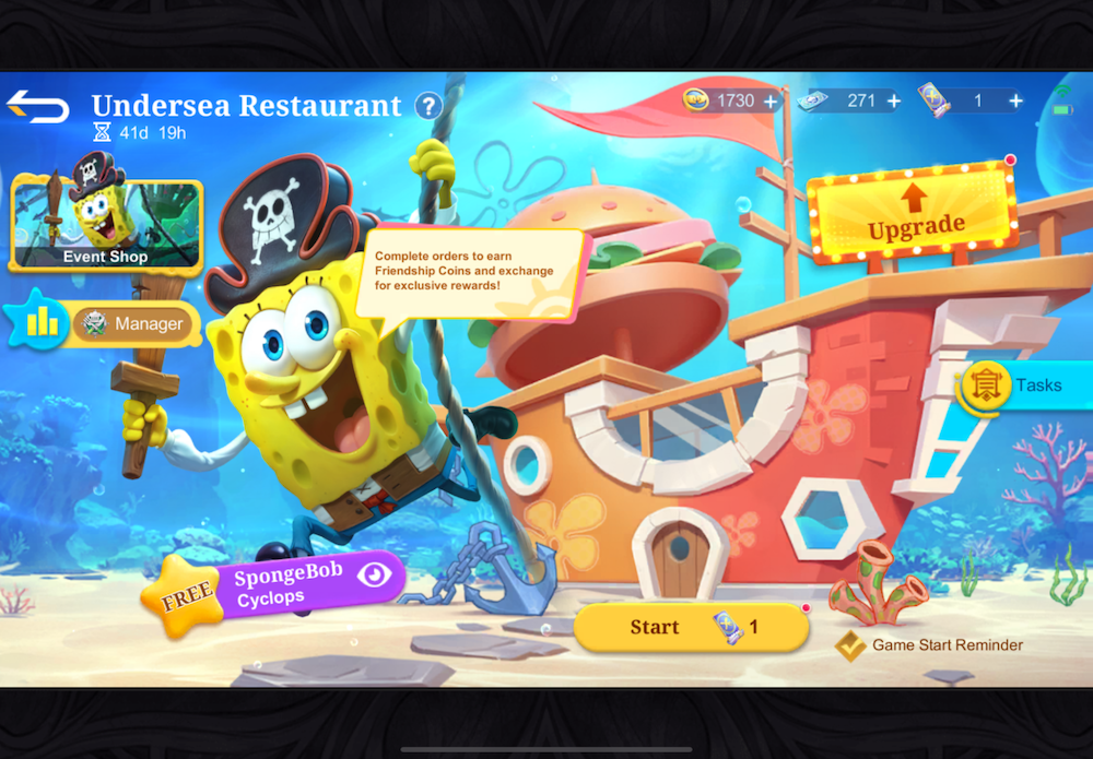 The SpongeBob-themed undersea restaurant in Mobile Legends Bang Bang
