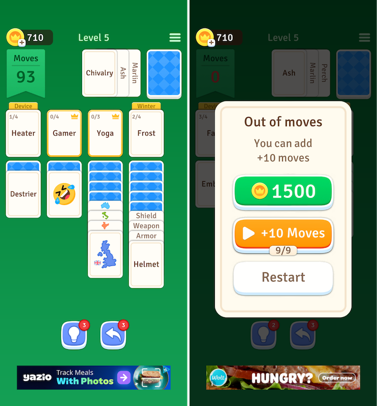 Solitaire Associations Journey