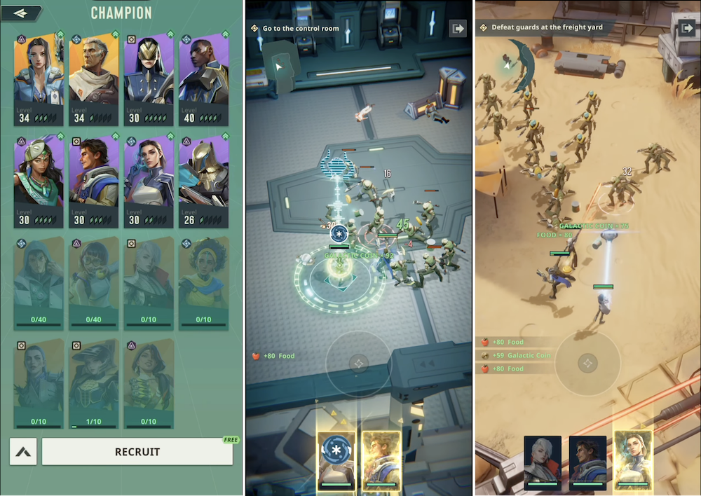 RPG character collection and interactive adventure PvE levels in Foundation: Galactic Frontier
