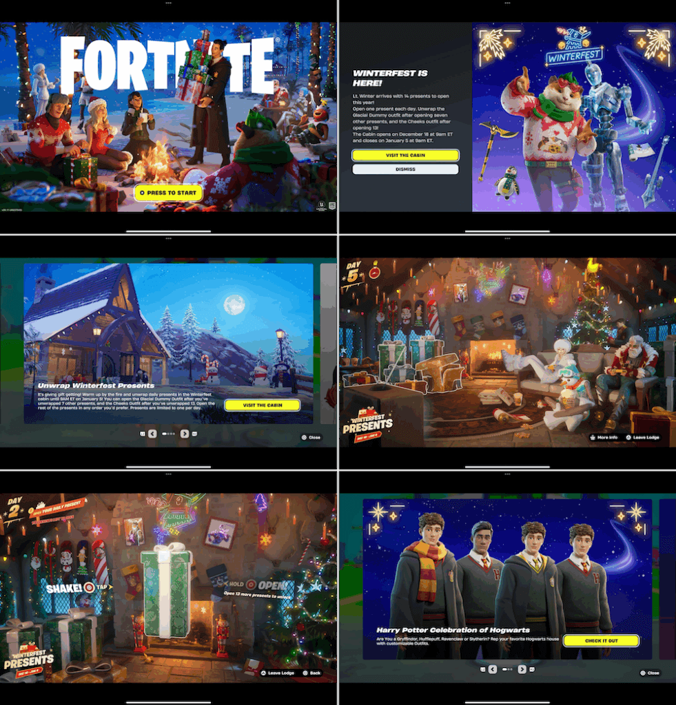 Fortnite’s annual Winterfest holiday event returned, this time featuring a special collaboration with the Harry Potter franchise.
