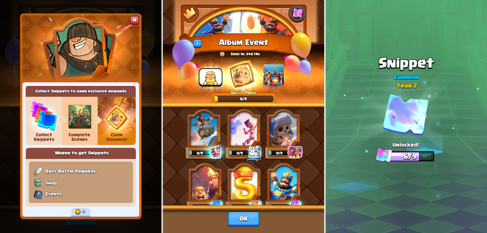 Clash Royale added its first collectable album event