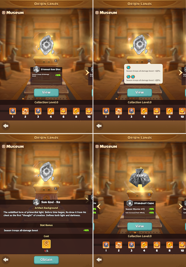 Dark War: Survival added a Museum where players collect seasonal artifacts to unlock buffs and progression rewards