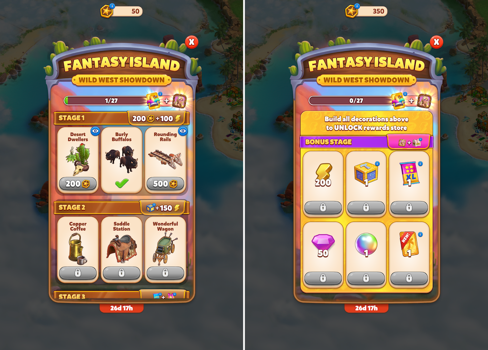 Fantasy Island is a decorating-based minigame
