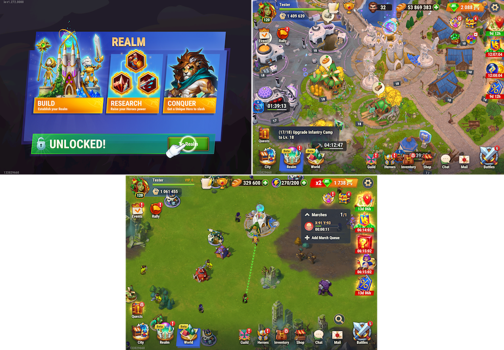 Realm is a new base-building mode in Hero Wars