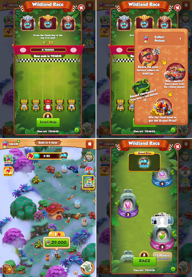 Wildland Race is a competitive racing minigame
