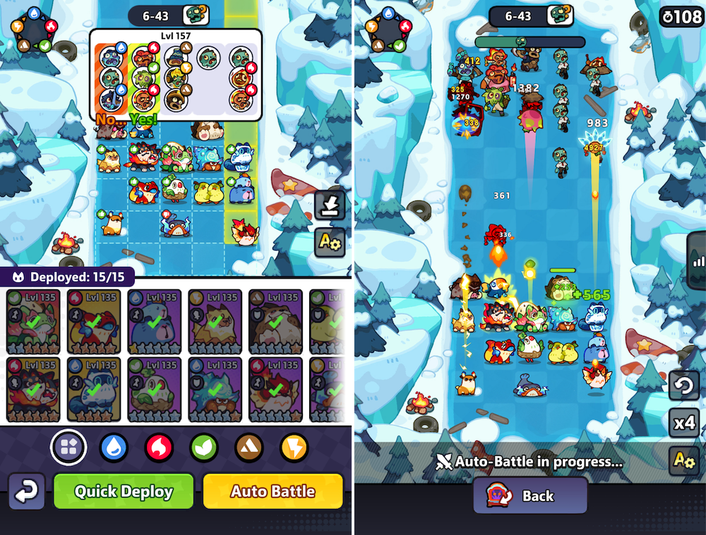 The tactical, grid-based lane defense with auto-battle gameplay