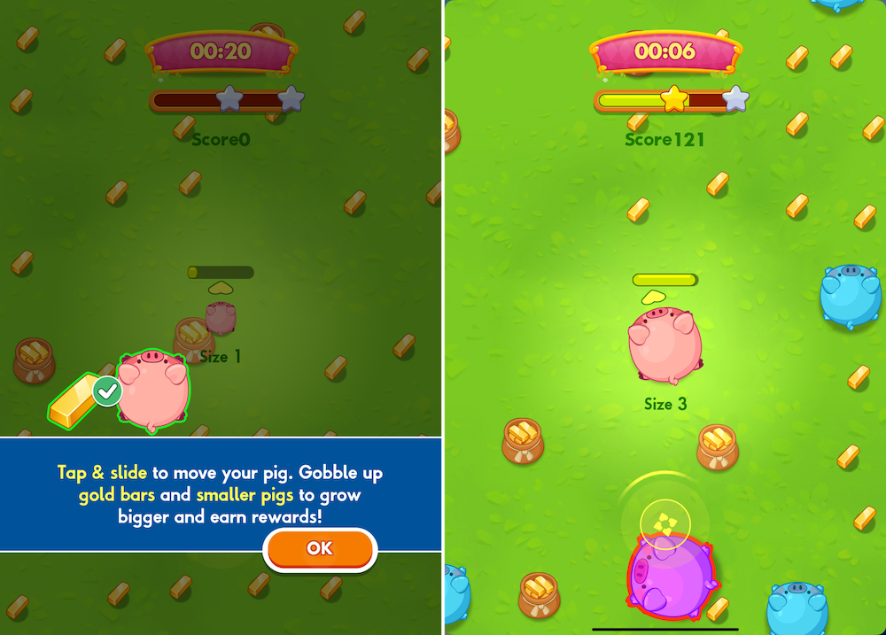 The Piggy Frenzy Minigame in Phase 10