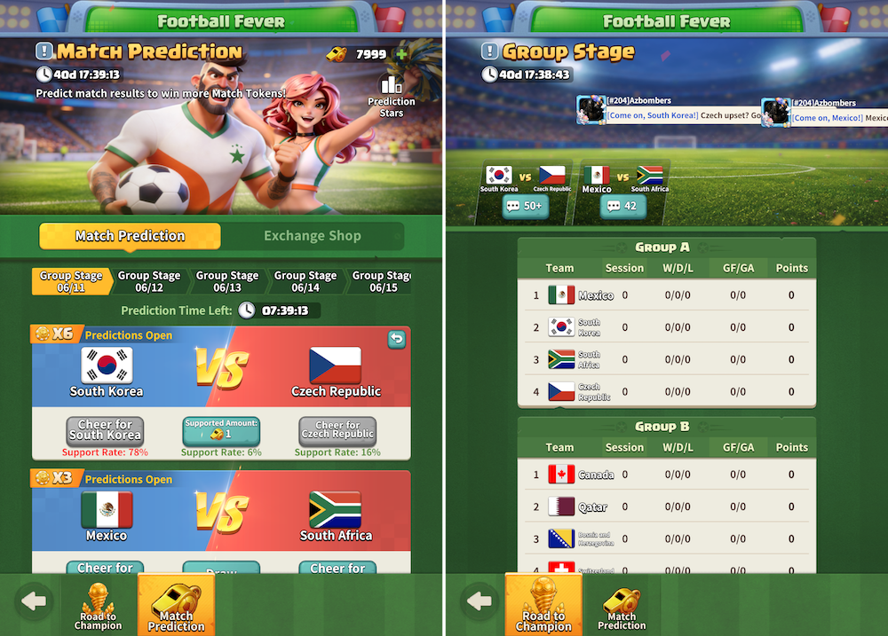 Football Fever: Match Prediction in Dark War: Survival