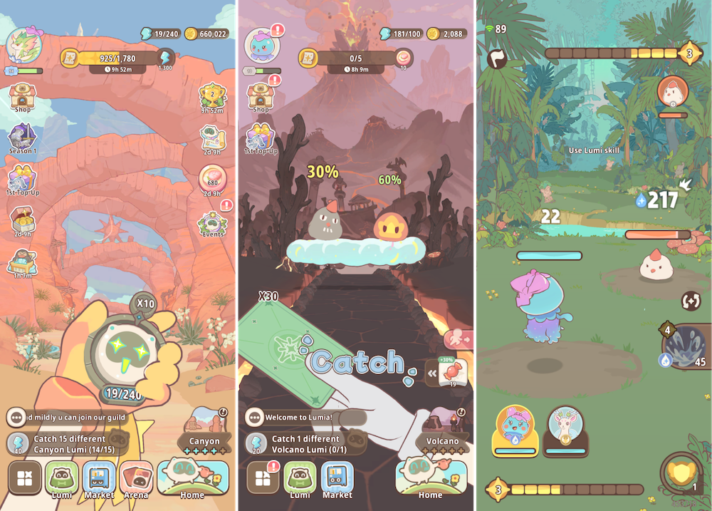 Creature-capturing in Lumi Master