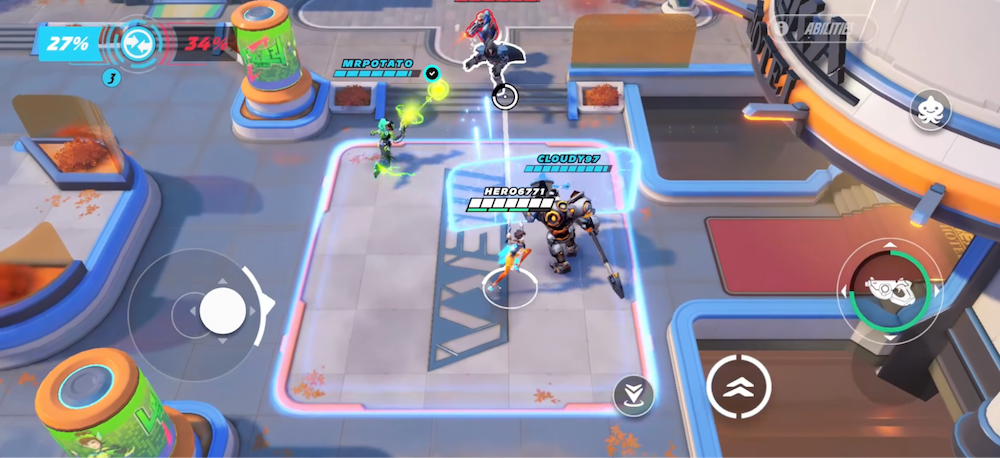 Overwatch Rush, a top-down hero shooter with twin-stick touch controls
